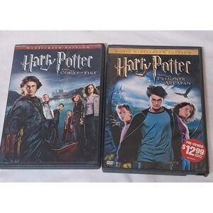 Harry Potter DVD Lot Goblet of Fire And The Prisoner of Azkaban 2-Disc